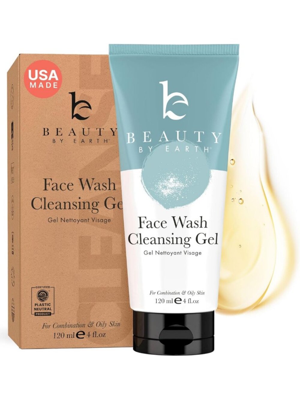 Gentle Organic Face Wash Gel for Dry & Sensitive Skin | Purifying Daily Cleanser